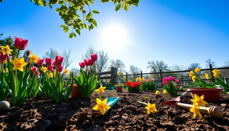 De tuin lenteklaar maken